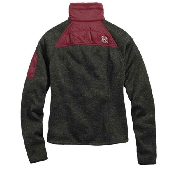 Women's Quilted Jacket - Red and Gray - Picture 2 of 8